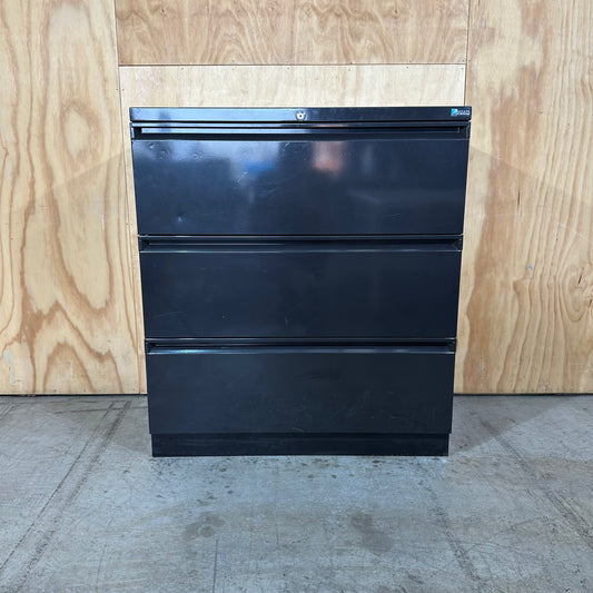 Rack and File Black Wide Filing Cabinet