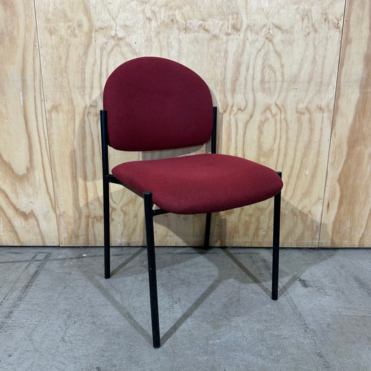 Red Fabric Stackable Chair by Ergoline