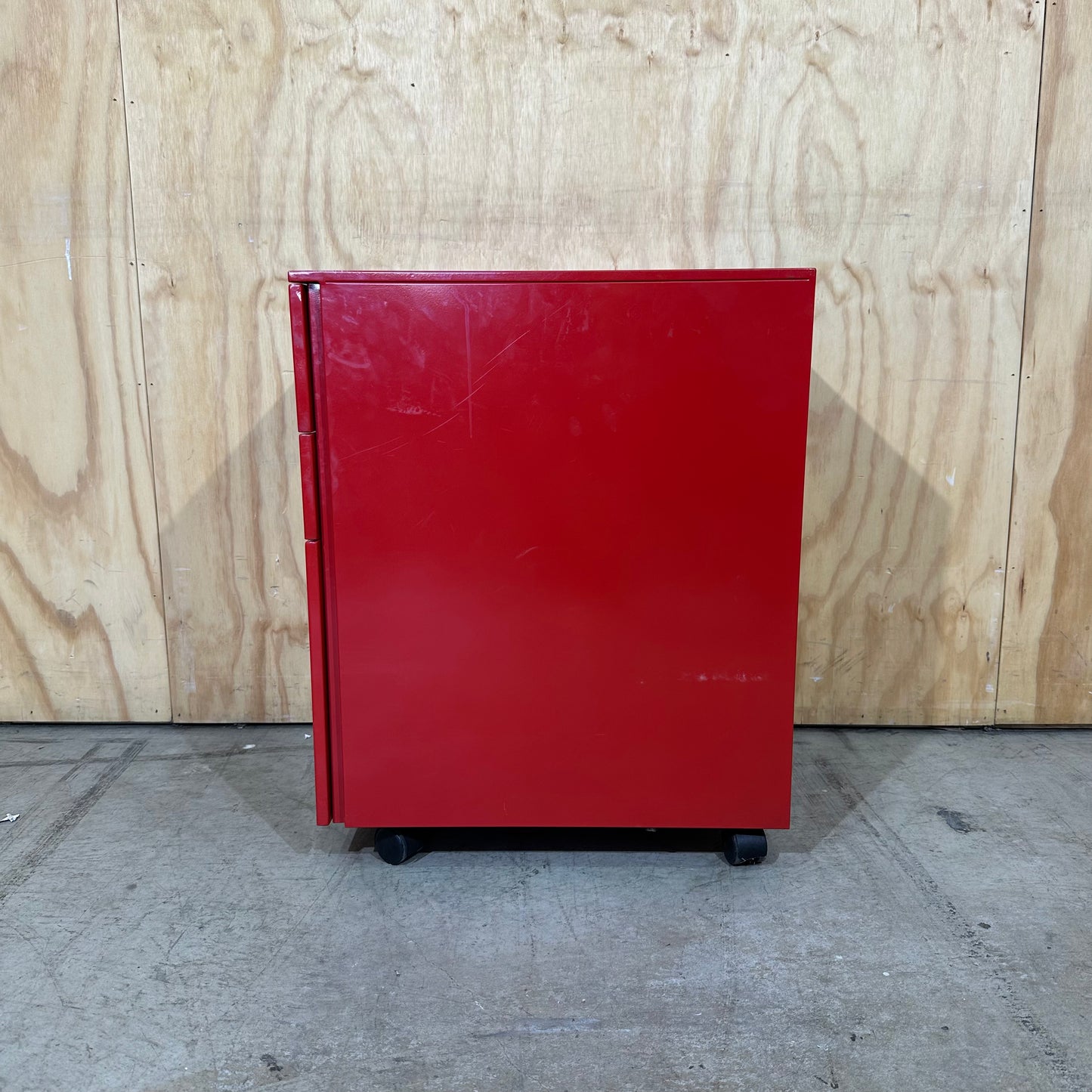 Three Drawer Pedestal in Red