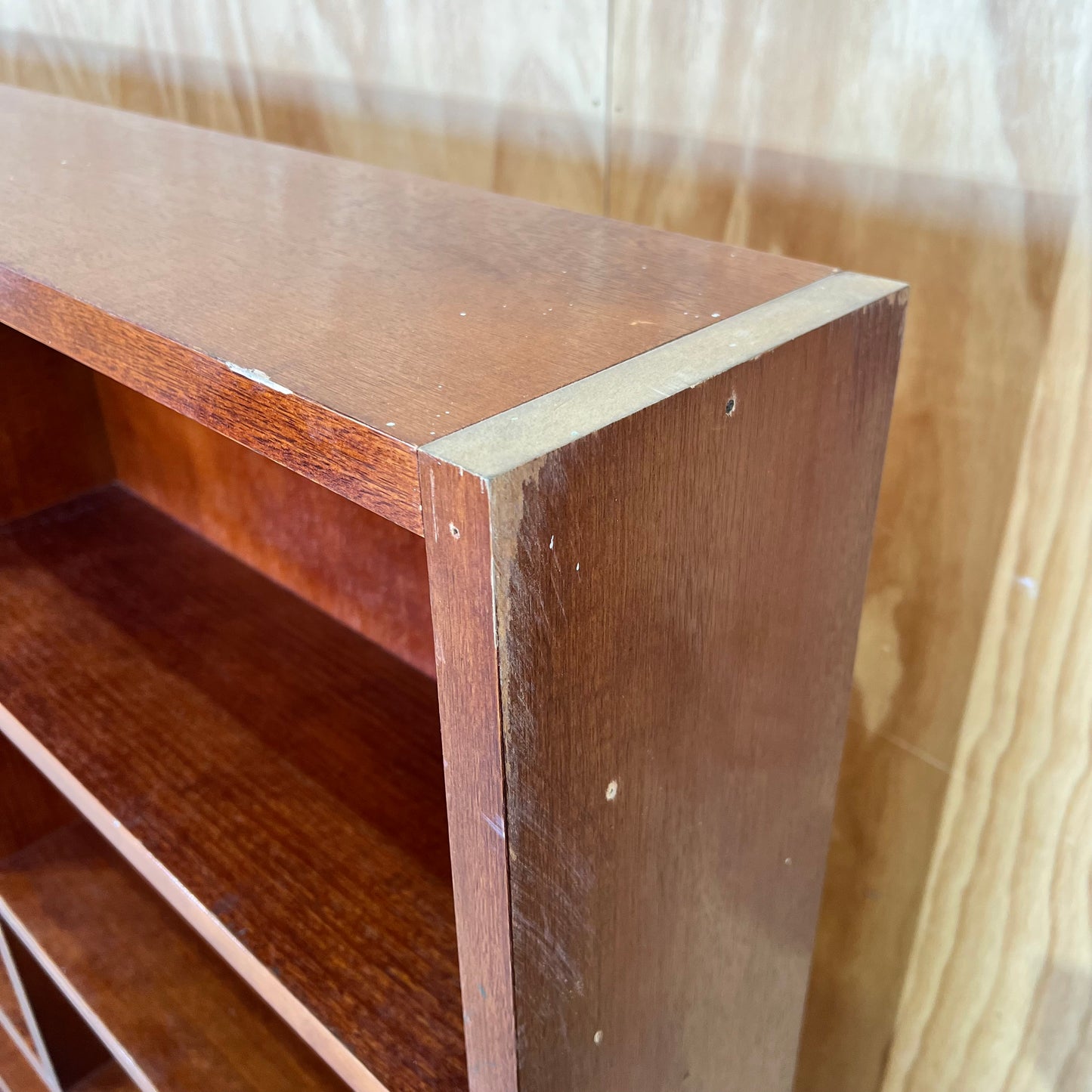 Large Dark Wood Cubby Shelving Unit