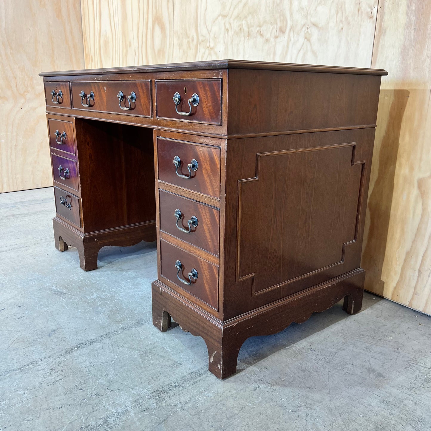 Georgian Style Twin Pedestal Desk, Circa 1930s