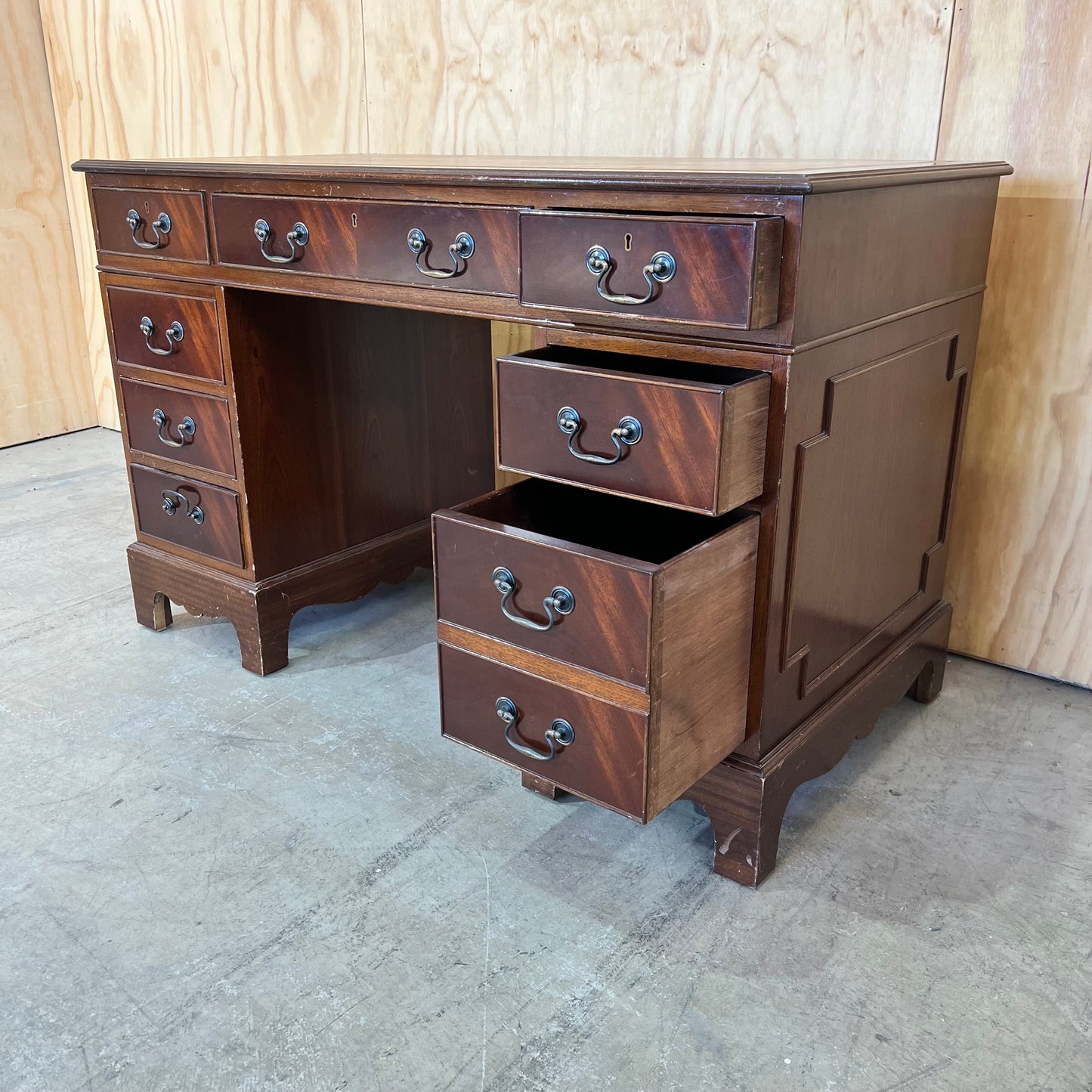 Georgian Style Twin Pedestal Desk, Circa 1930s