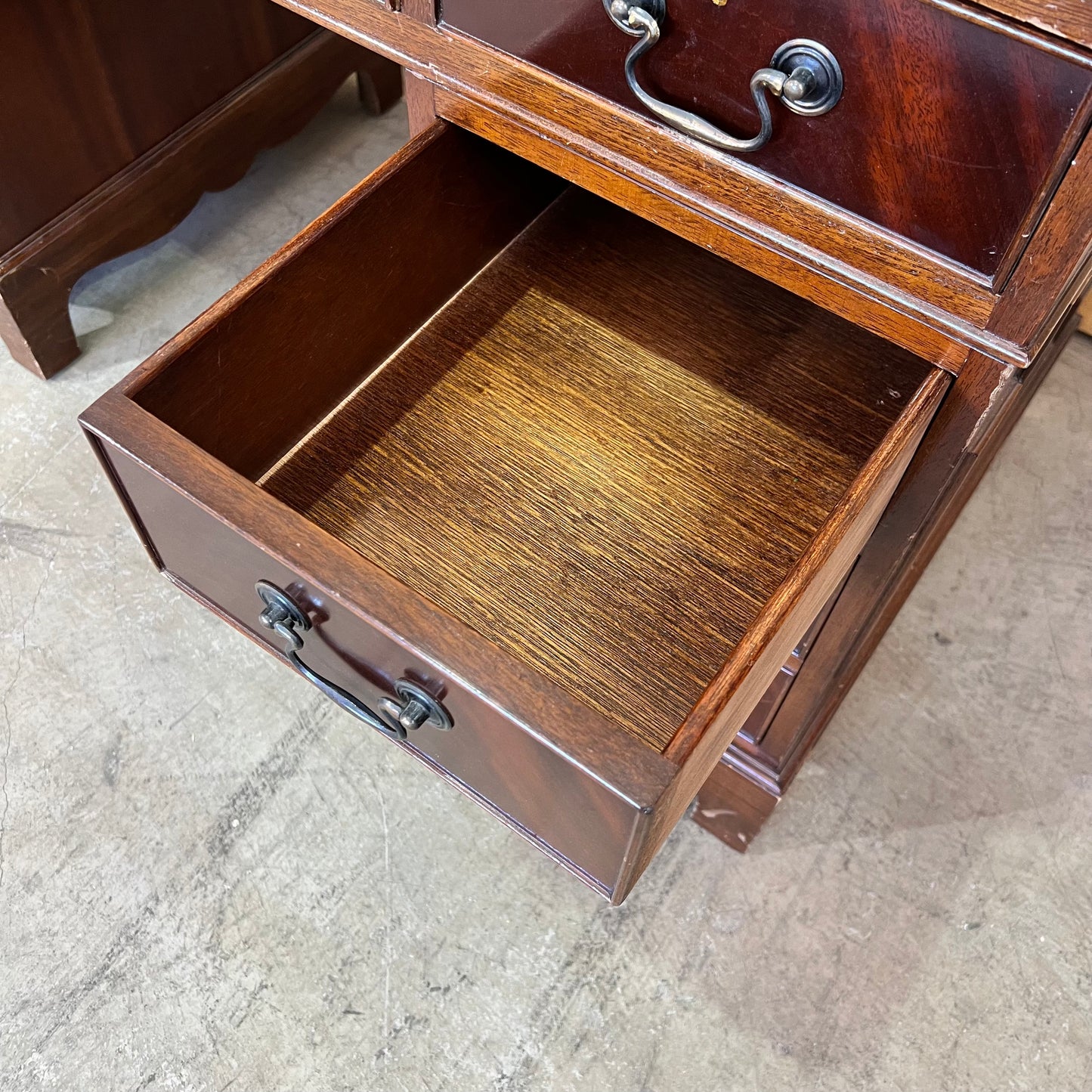 Georgian Style Twin Pedestal Desk, Circa 1930s