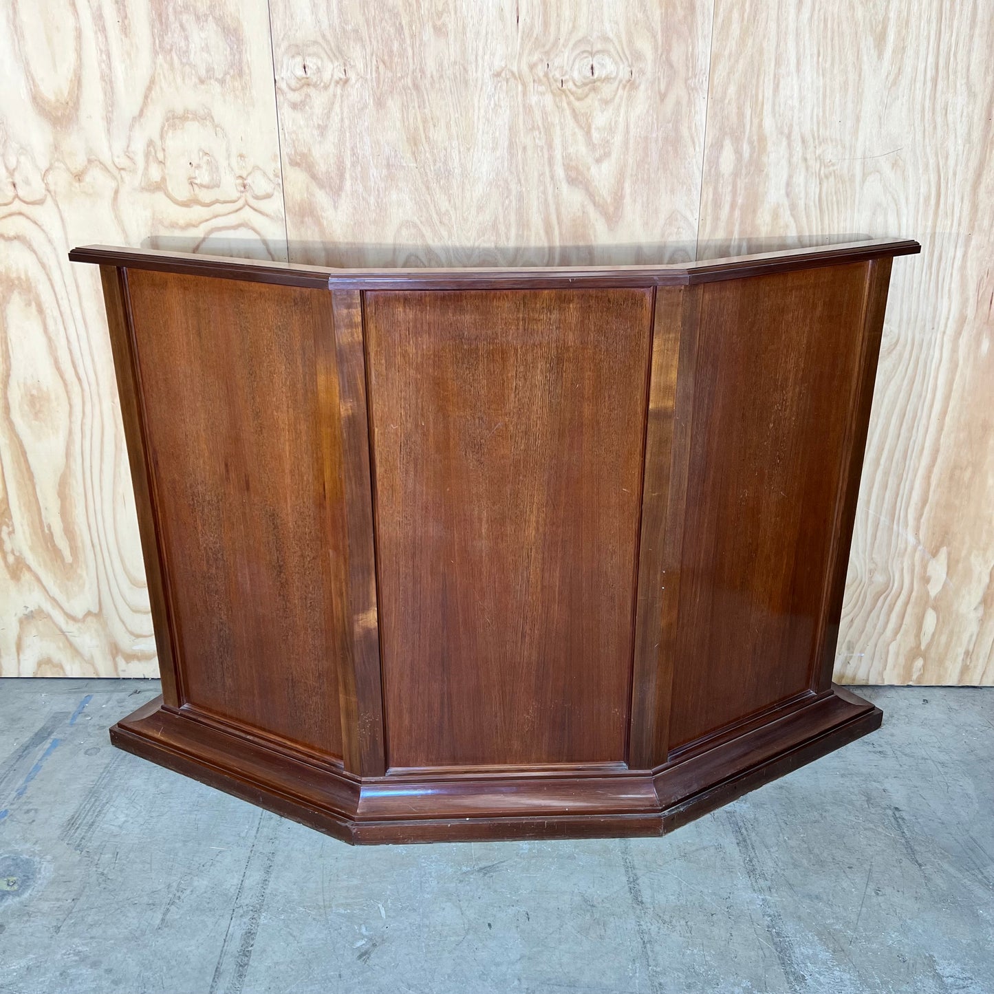 Vintage Hardwood Courtroom Witness Stand