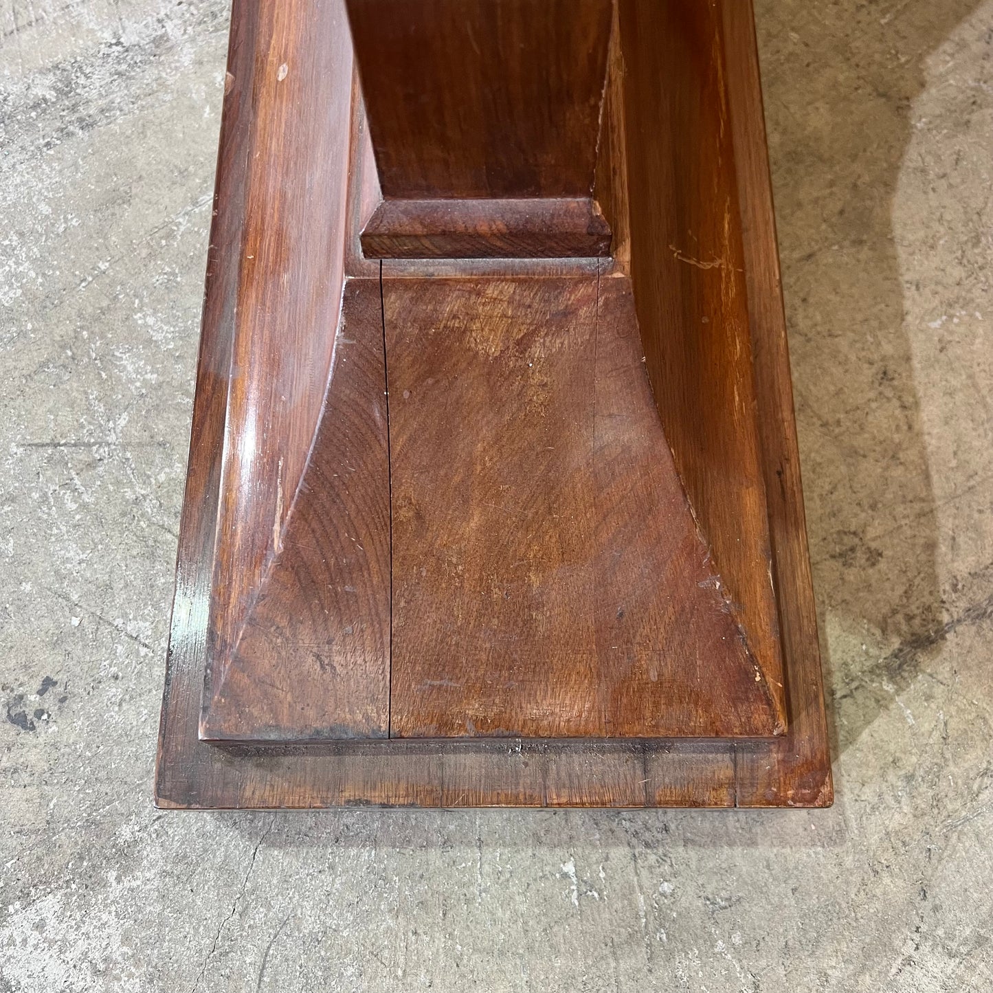 Vintage Hardwood Courtroom Witness Stand