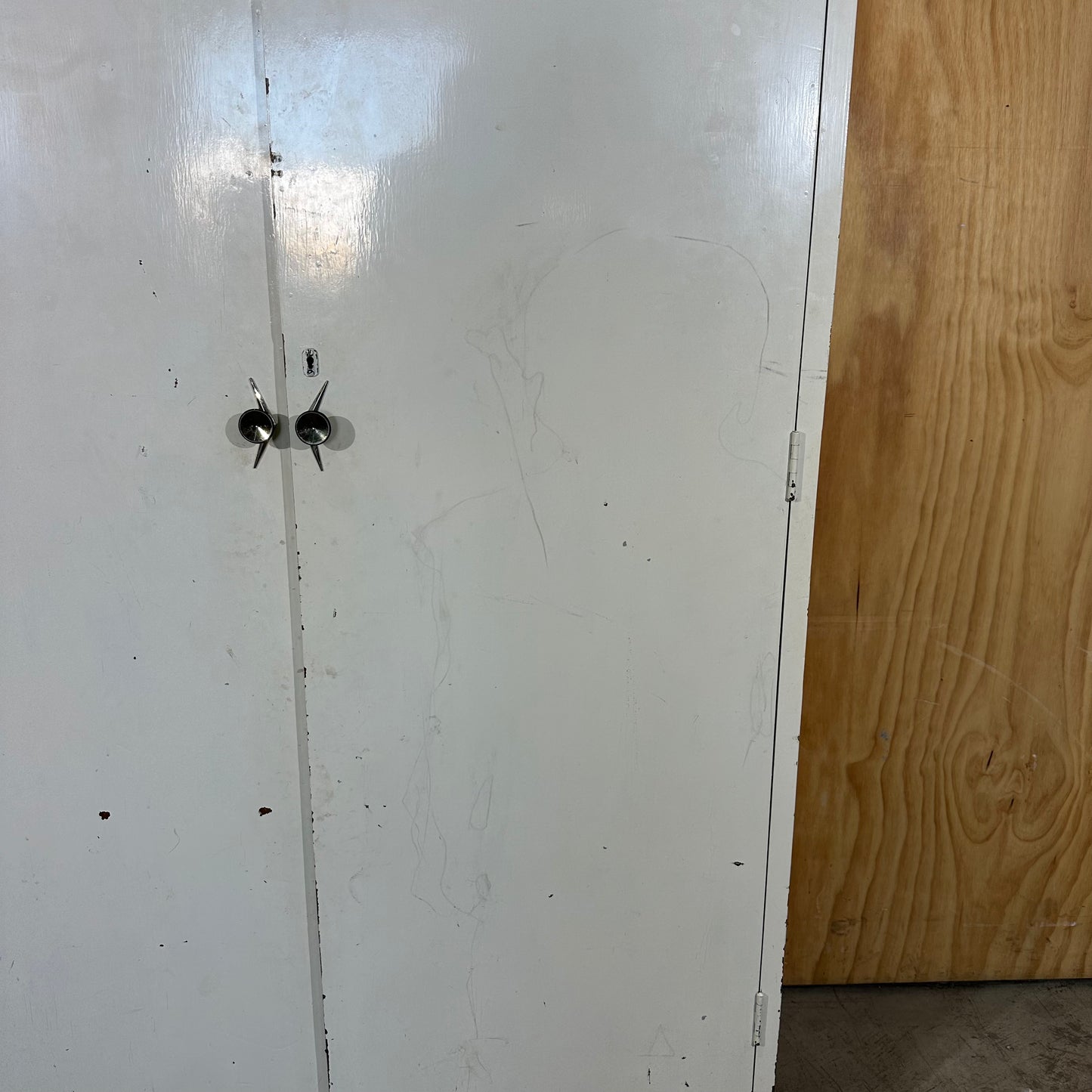 Mid-Century Painted Timber Storage Cupboard