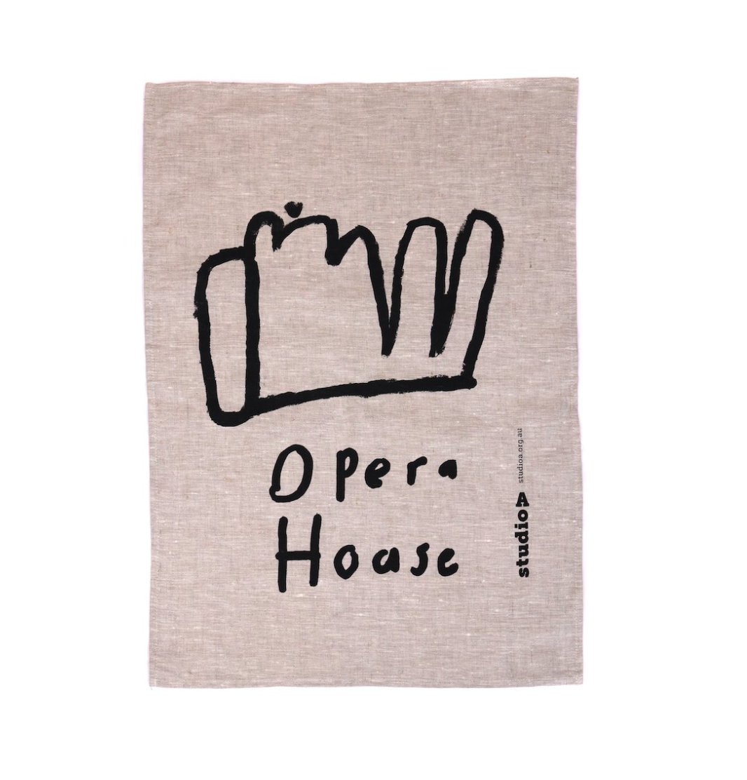 Studio A 'Opera House' Tea Towel by Damian Showyin
