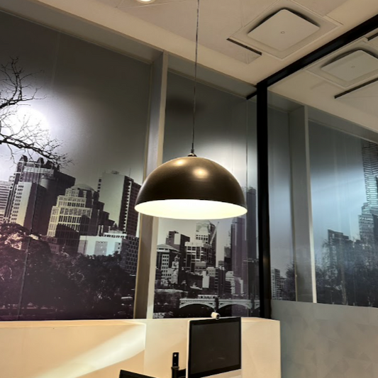 Dome Metal Pendant Light in Black Matte Finish