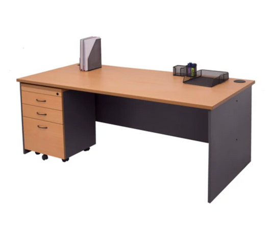 Rapidline Rapid Worker Desk in Beech & Ironstone - New in Box