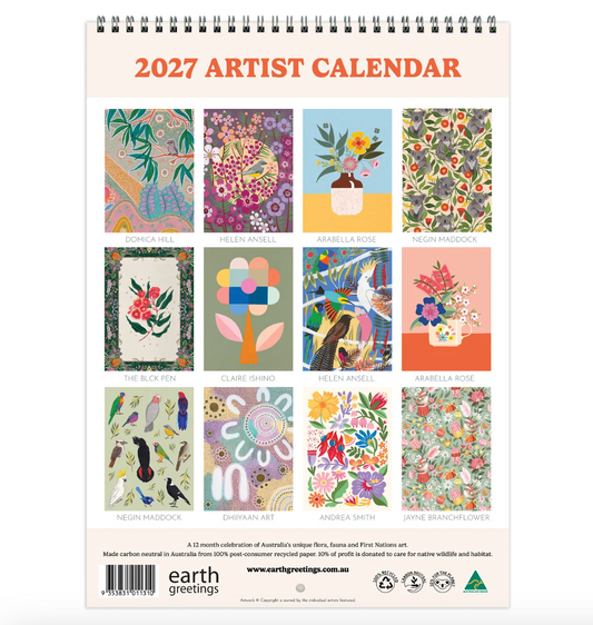 Earth Greetings Artist Calendar