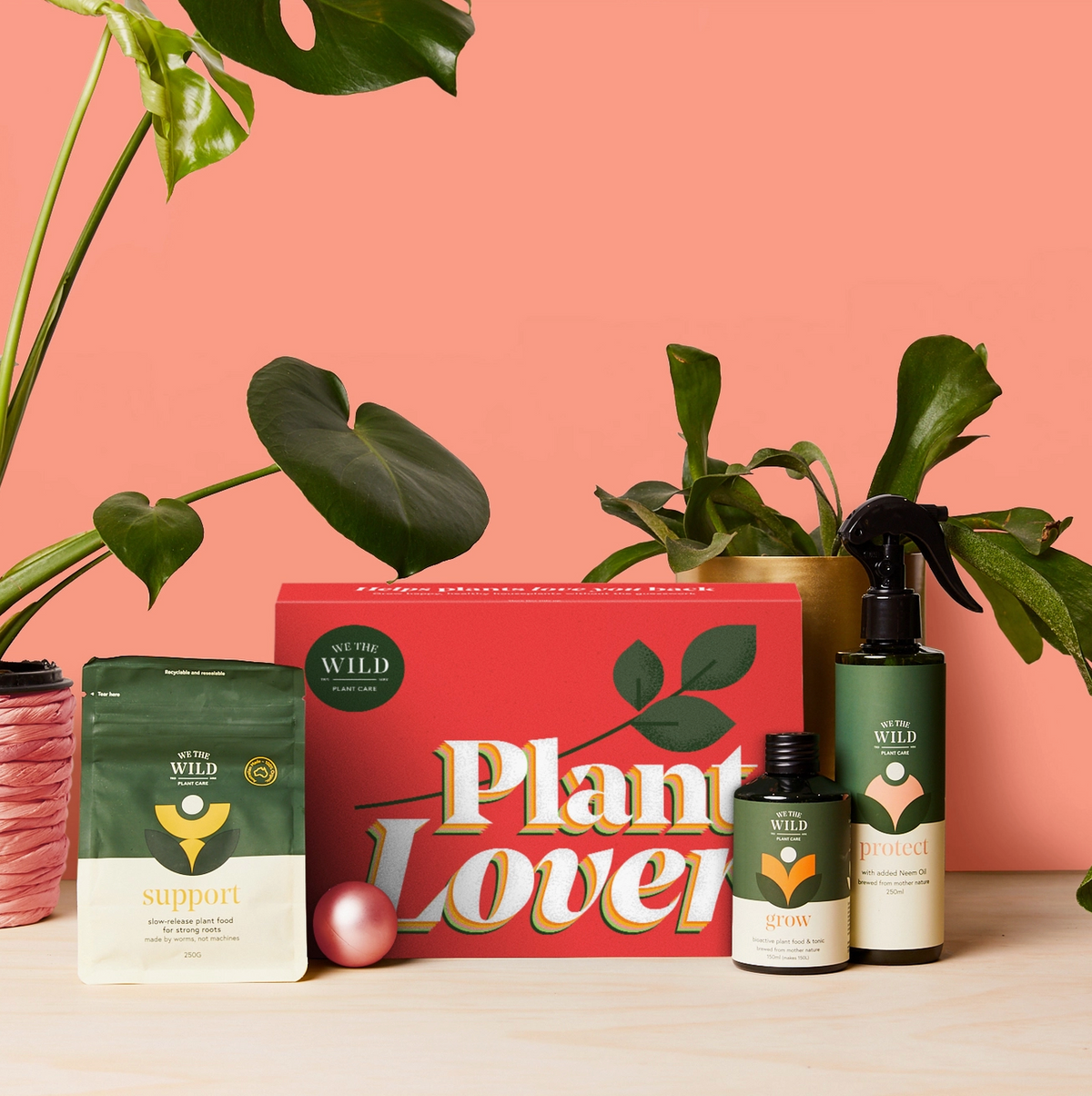 We the Wild Red Plant Lover Giftbox Essential Kit