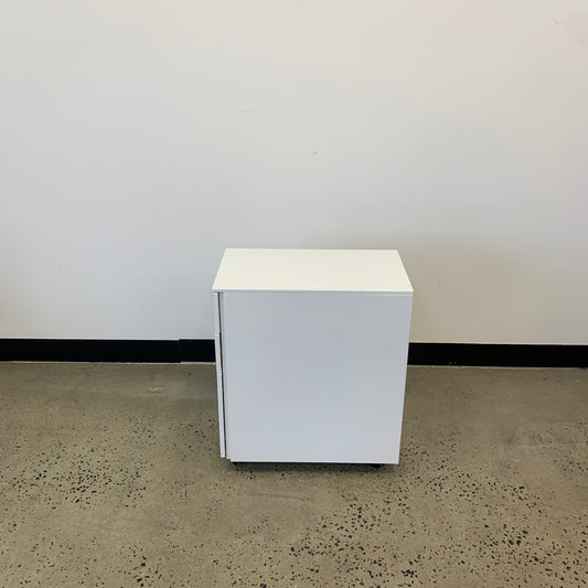 Pedestal Metal White Filing Cabinet Narrow