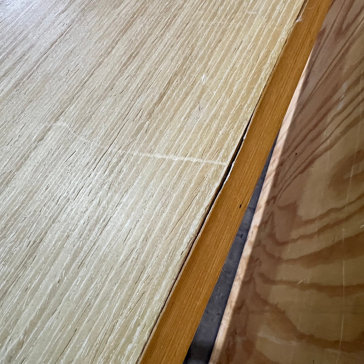 Contemporary Oak Veneer Executive Table with Y-Frame Legs