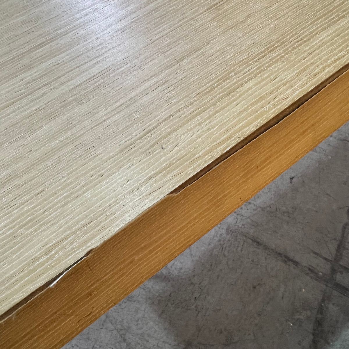 Contemporary Oak Veneer Executive Table with Y-Frame Legs