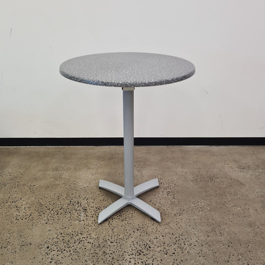 Intermetal Flip High Bar Cafe Table in Terazzo Vinyl Finish