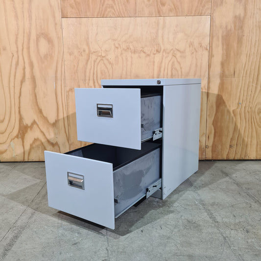Grey 2 Drawer Filing Cabinet