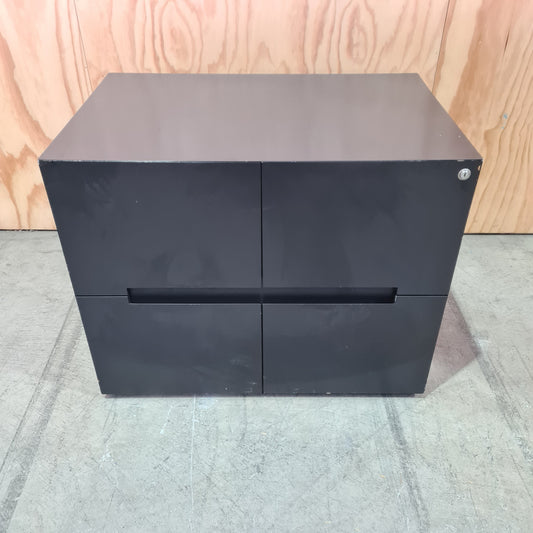 Modular 4 Drawer filing unit in black