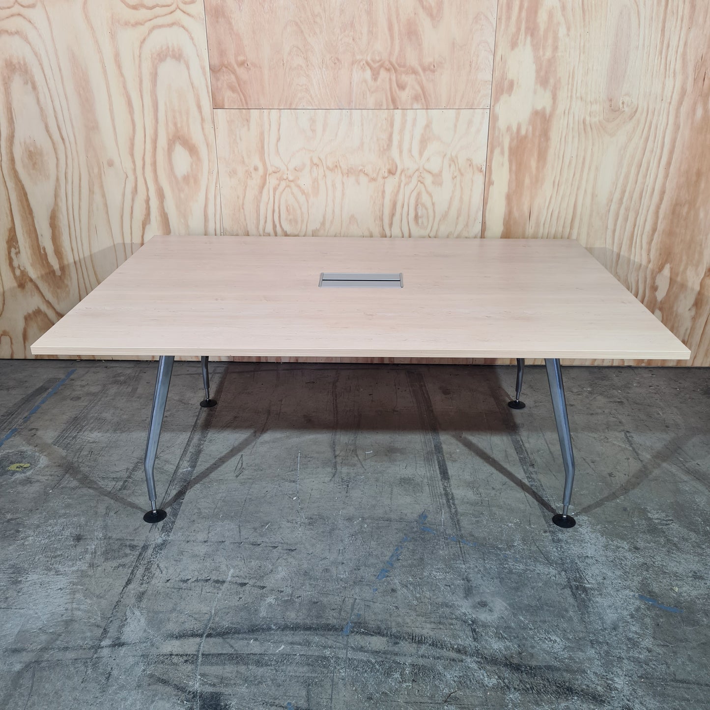 Office Desk in Timber with Powerboard