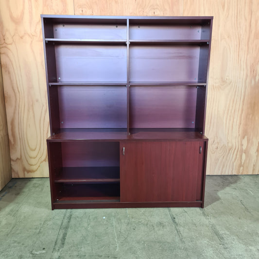 Credenza and Hutch in Mahogany