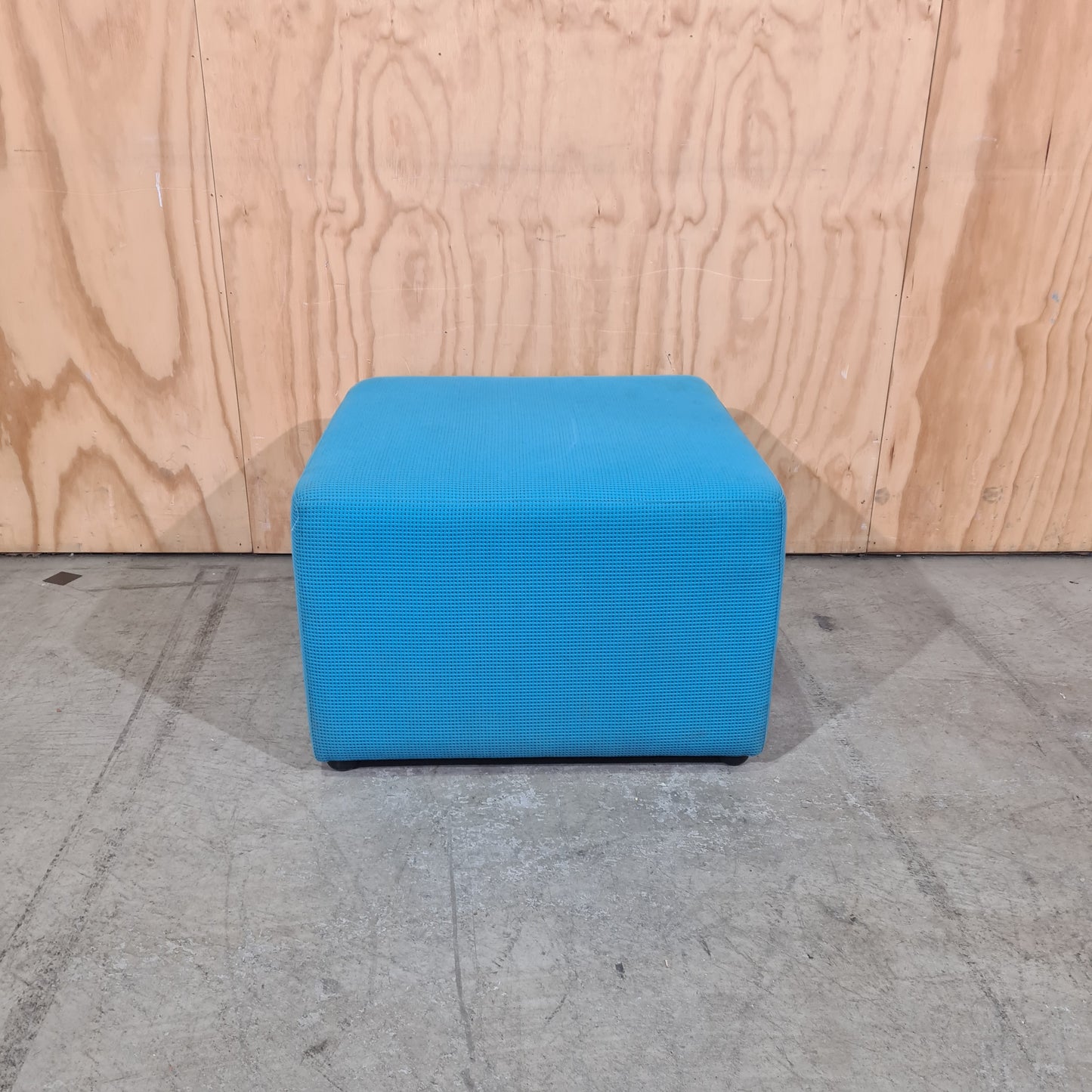 Square Ottoman in Azure Blue
