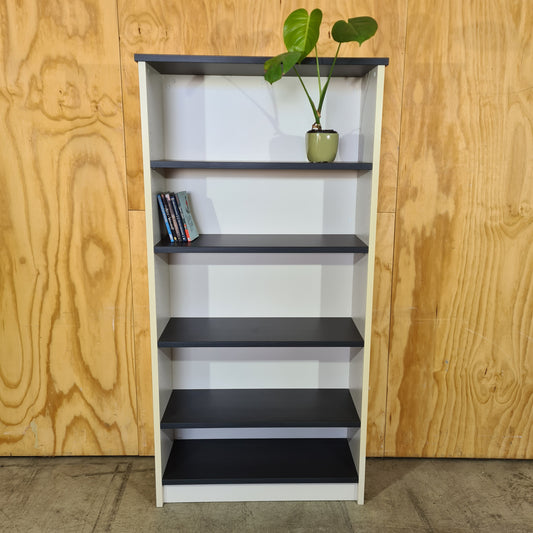 Staples White and Charcoal Bookshelf