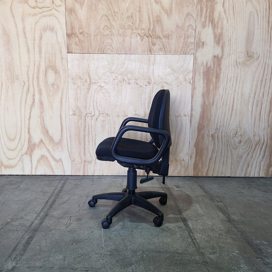 Black Task Chair With Arm Rests