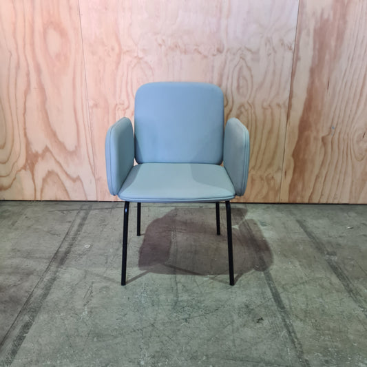 Singular Cushion Chair with Armrest in Grey