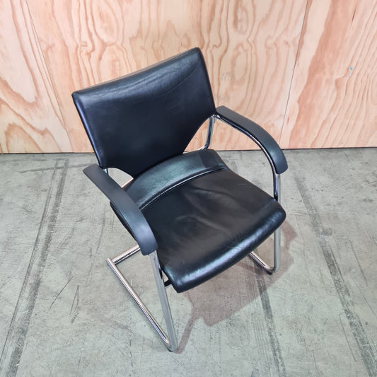 BULK BUY: Wilkhahn Modus 277/71 Sled Base Black Leather