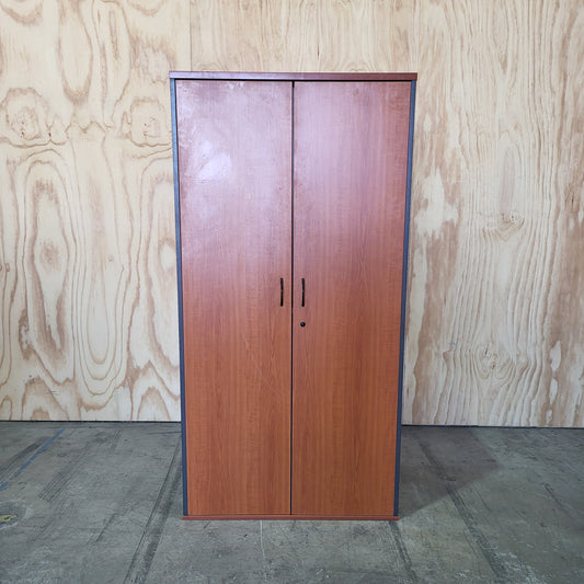 Timber Stationery cabinet in Cherry and Charcoal