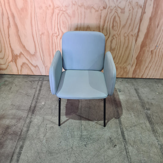 Singular Cushion Chair with Armrest in Grey