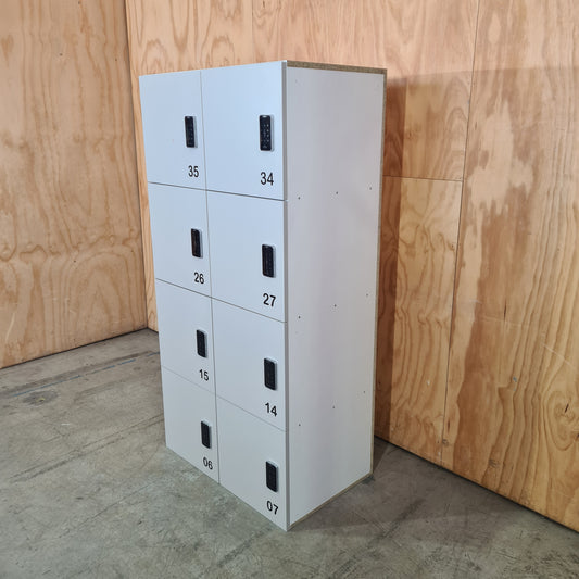 4 x 2 Bay Electronic Locker Unit in Taupe