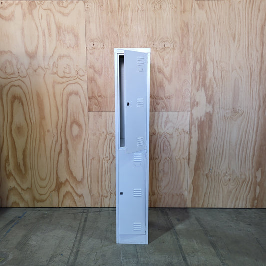 Double Bay Locker in White