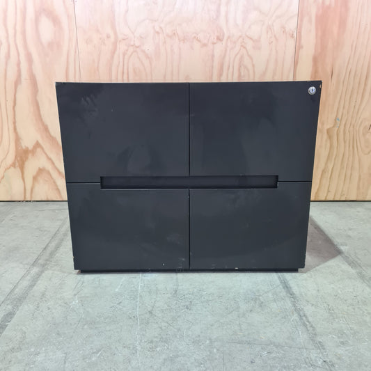Modular 4 Drawer filing unit in black