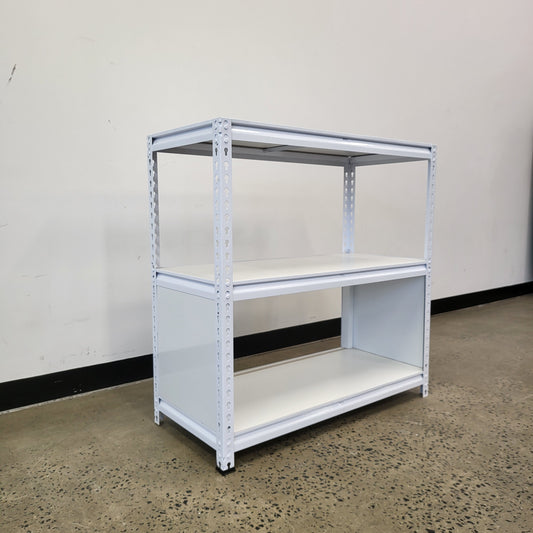 Planex Short Storage White Metal 2 Shelving Unit