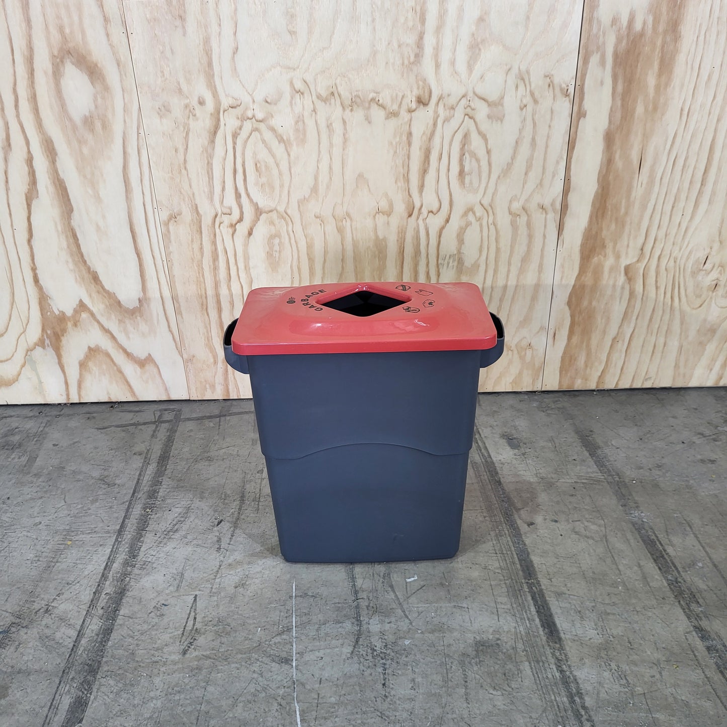 Multi sort 60L Bin Grey Base & Lid (Yellow & Red)