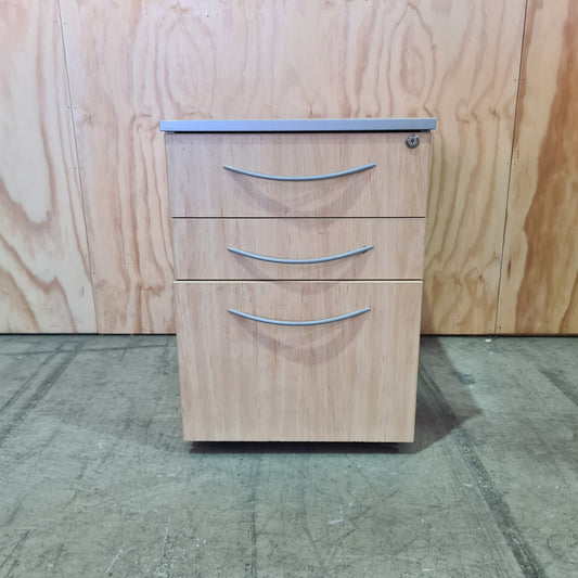 Beech and grey pedestal