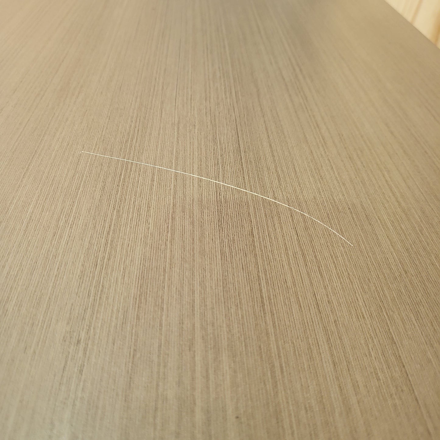Wood Veneer Board Table with Tapered Legs