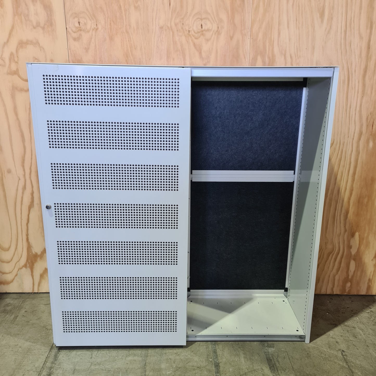 CLEARANCE Large White Storage Unit with Sliding Doors