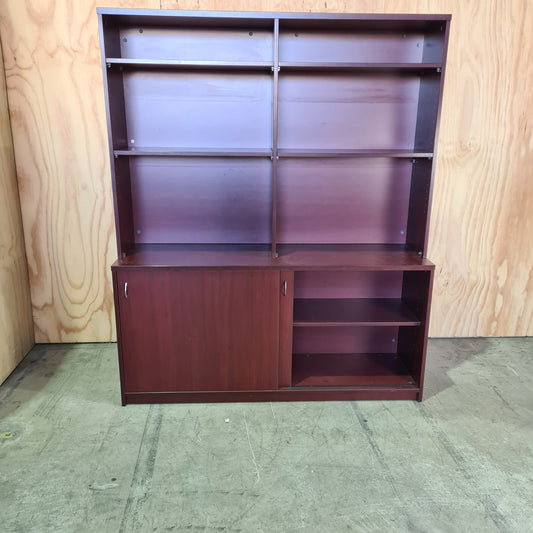 Credenza and Hutch in Mahogany