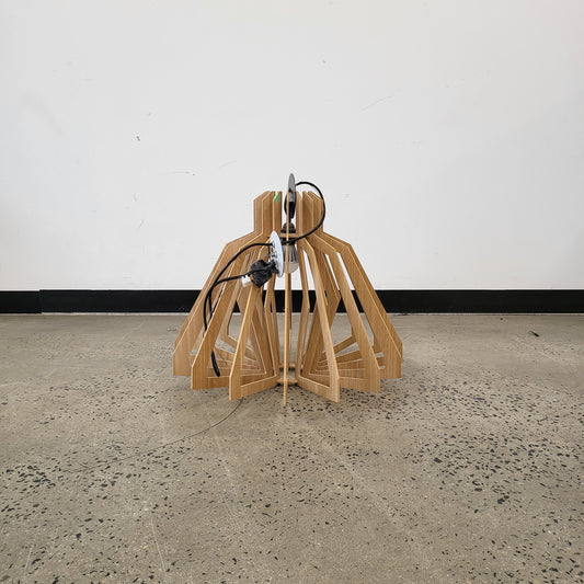 Geometric Timber Light Fitting