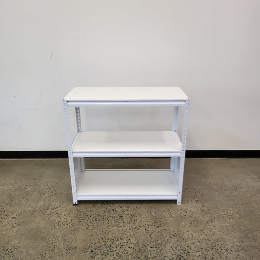 Planex Short Storage White Metal 2 Shelving Unit