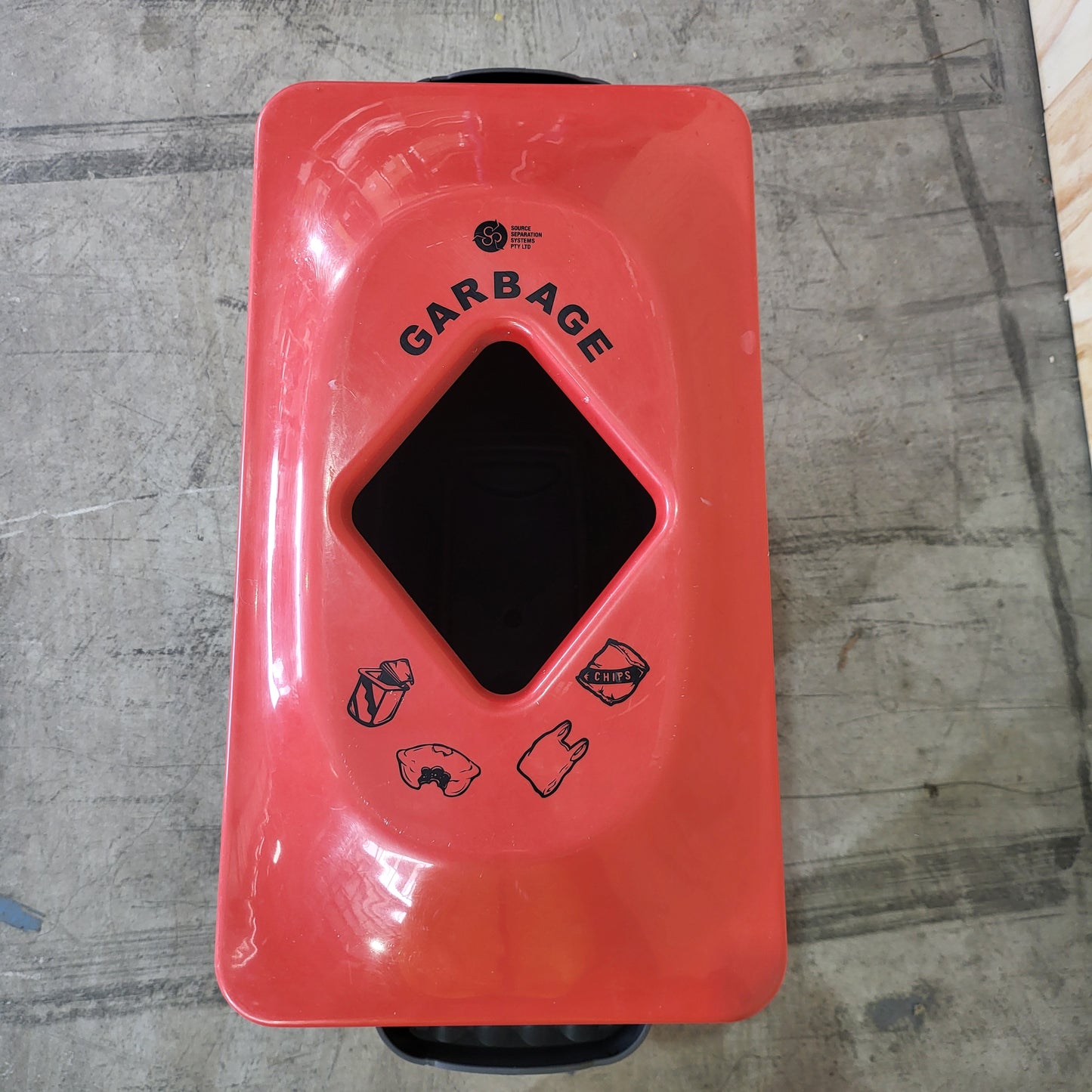 Multi sort 60L Bin Grey Base & Lid (Yellow & Red)