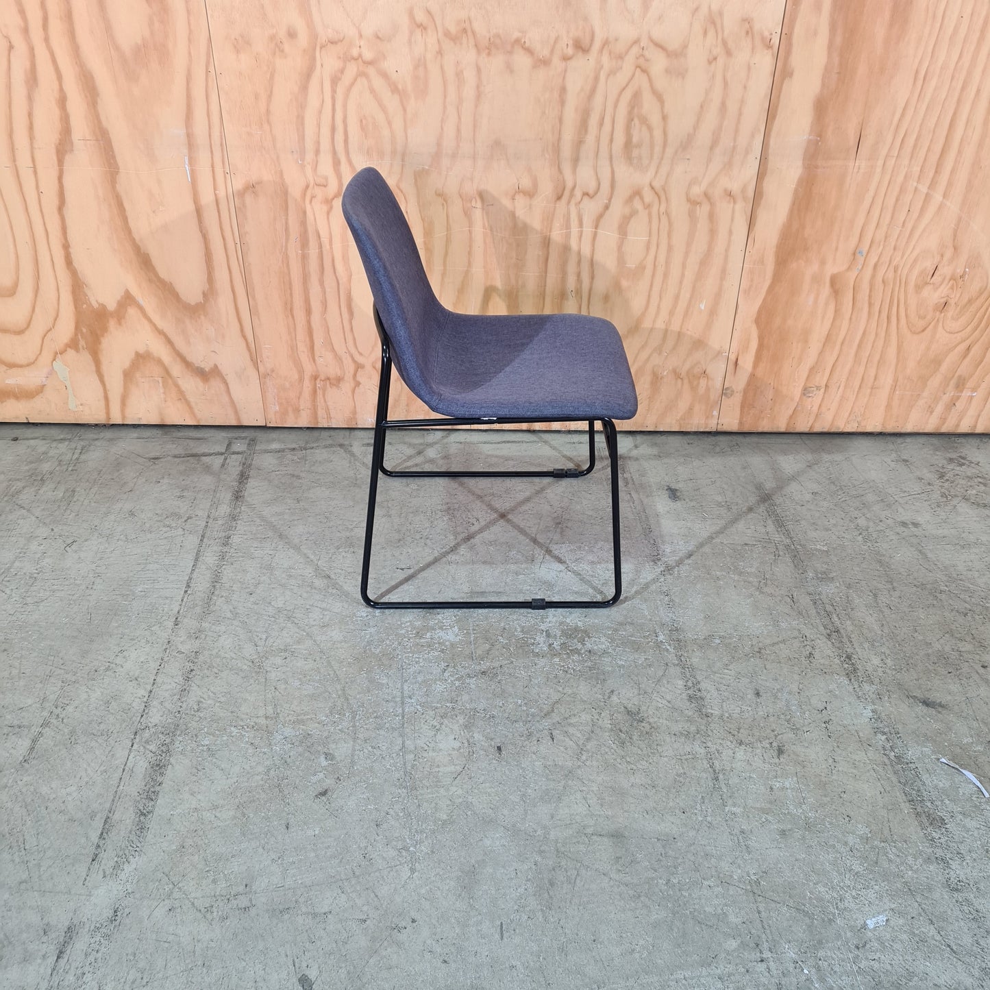 Anko Grey Fabric Chair with Metal Base