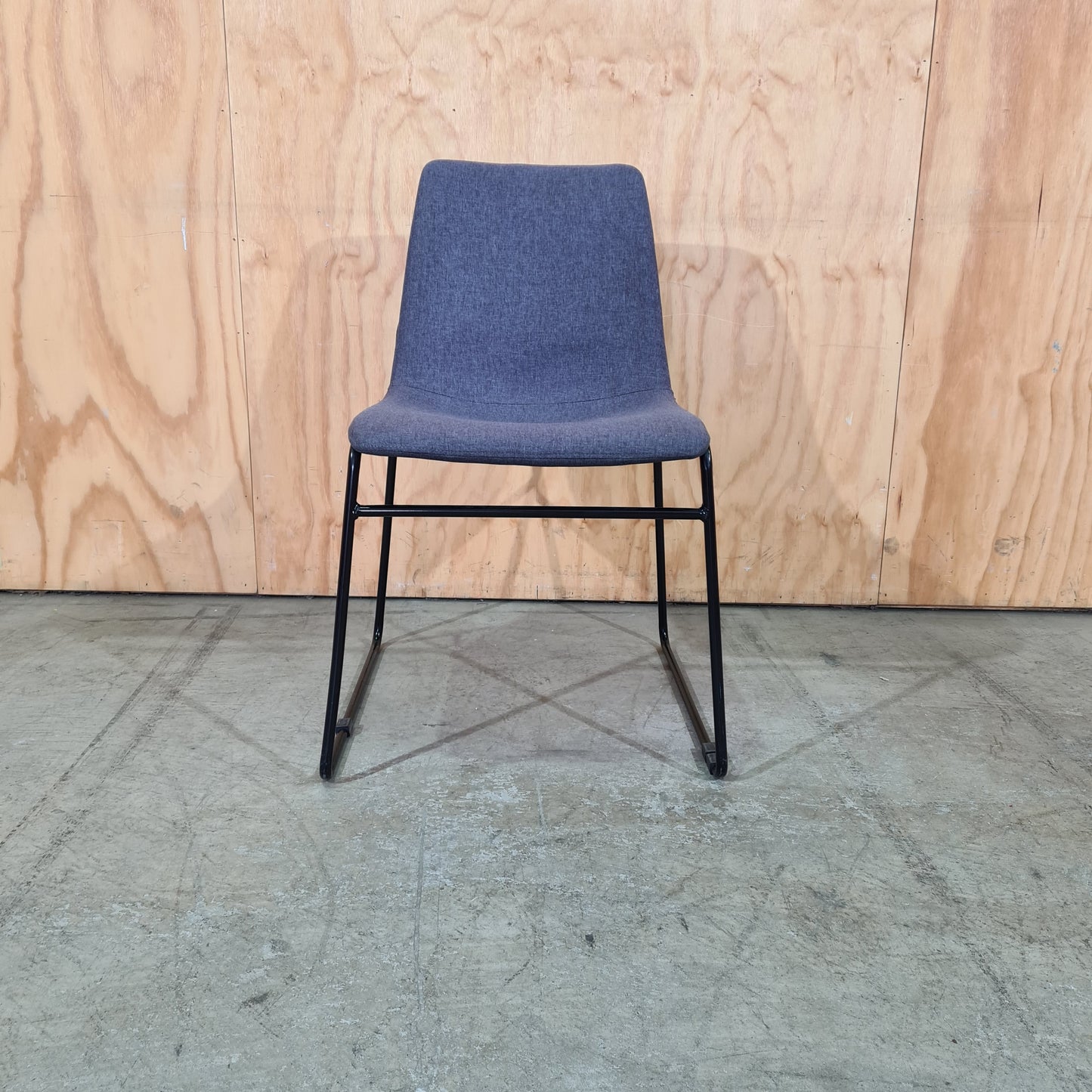 Anko Grey Fabric Chair with Metal Base