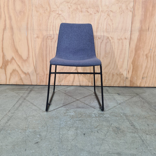 Anko Grey Fabric Chair with Metal Base