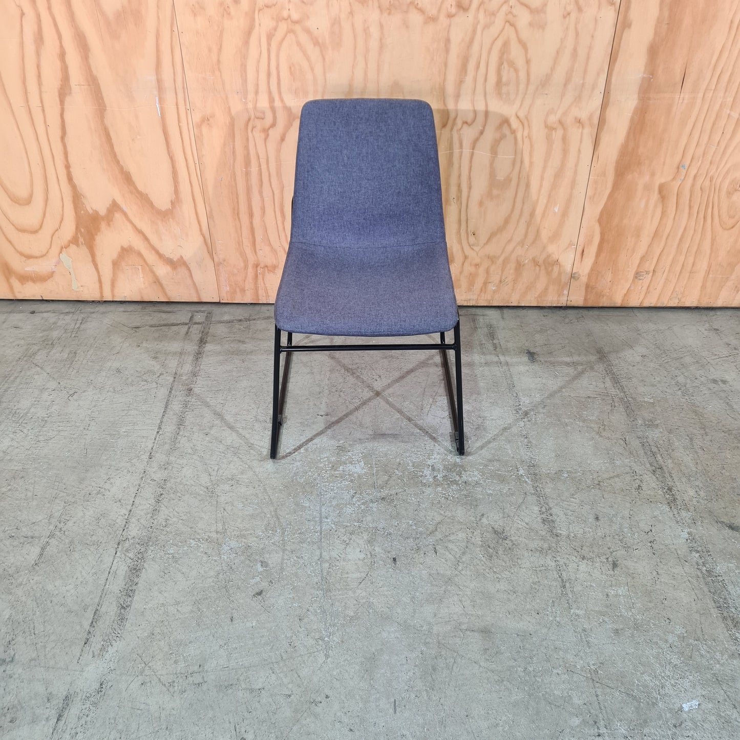 Anko Grey Fabric Chair with Metal Base