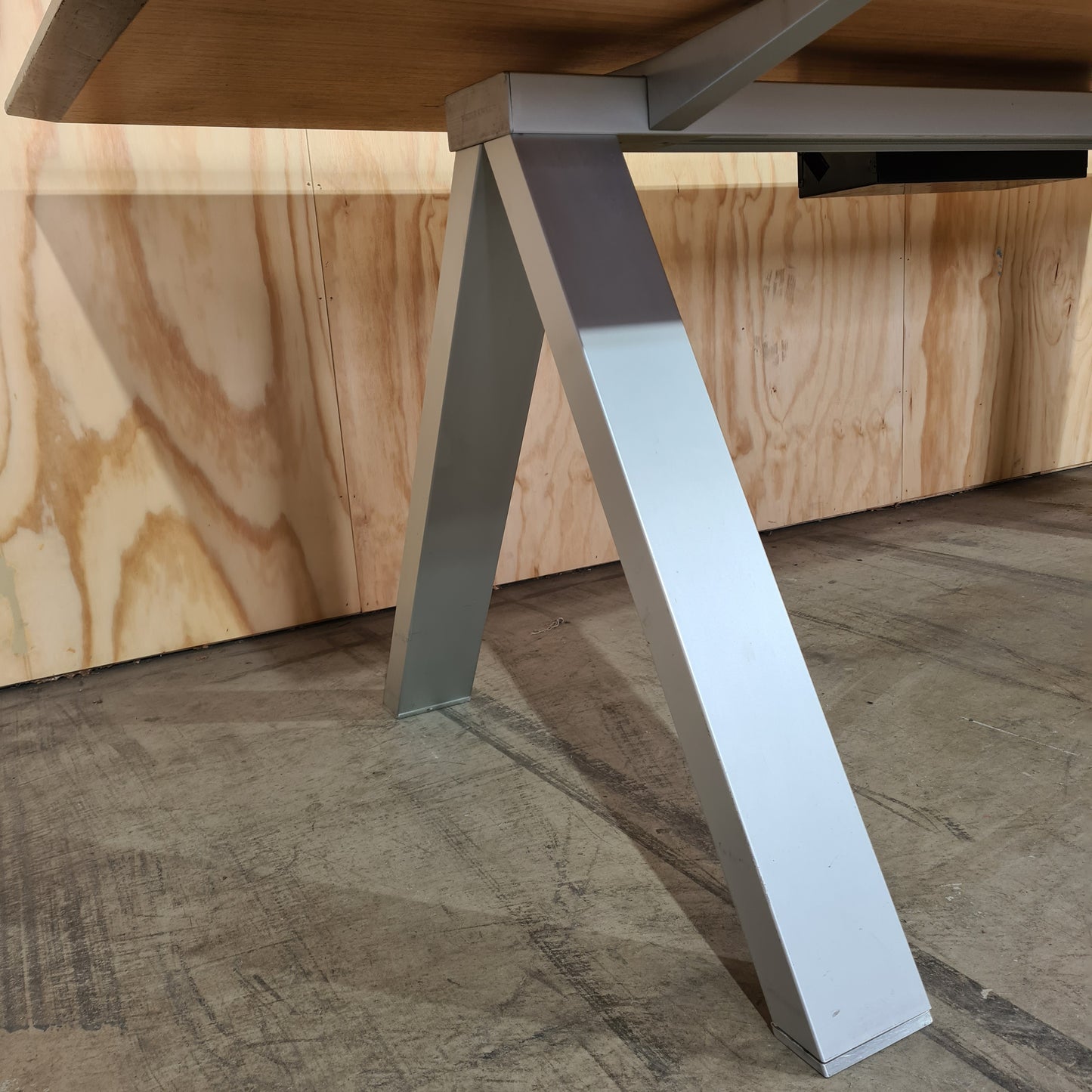 Executive Desk in Dark Oak with Powerboard