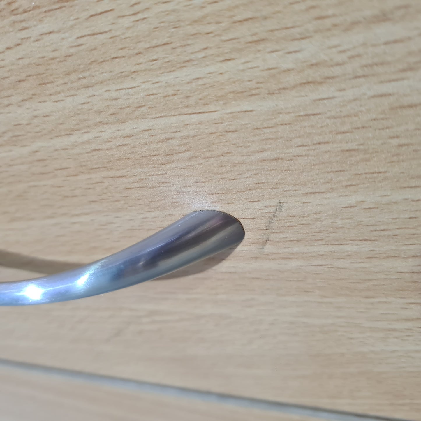 Wooden Veneer and Black Pedestal with Chrome Handles