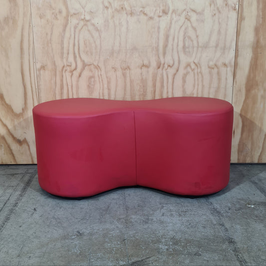 Red Figure 8 Ottoman