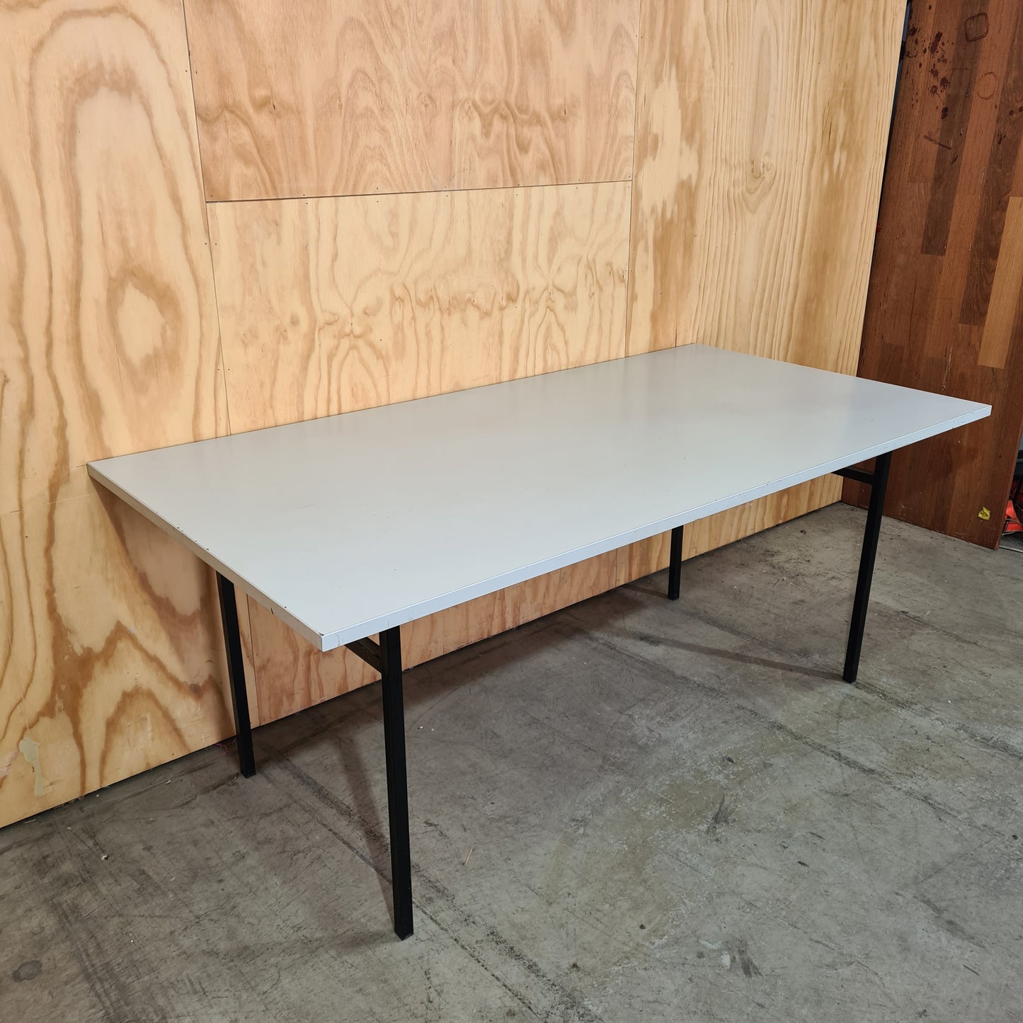 White Trestle Table